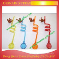 eco-friendly plastic color filling drinking straw for bar